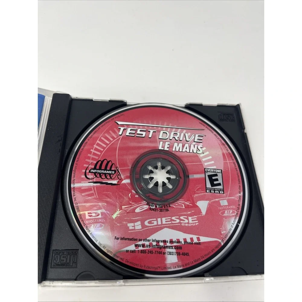 Test Drive Le Mans (PC, 2000) VINTAGE COMPUTER GAME‎ Licensed Disc, Case, Insert